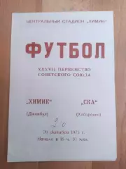 Химик(Джанбул) - Ска(Хабаровск). 2 лига. 20/10/1975.