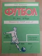 Ска(Хабаровск) - Уралмаш(Свердловск/Екатеринбург). 1 лига. 28/05/1980.