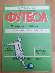 Ска(Хабаровск) - Торпедо(Кутаиси). 1 лига. 28/04/1980.