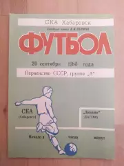Ска(Хабаровск) - Динамо(Батуми). 1 лига. 20/09/1985.