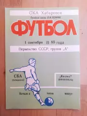 Ска(Хабаровск) - Колос(Никополь). 1 лига. 01/09/1985.