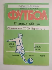 Ска(Хабаровск) - Динамо(Батуми). 1 лига. 17/04/1986.