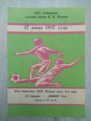 Ска(Хабаровск) - Локомотив(Чита). 2 лига. 27/06/1987.