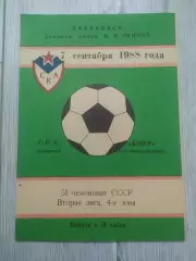 Ска(Хабаровск) - Амур(Комсомольск-на-Амуре). 2 лига. 07/09/1988.