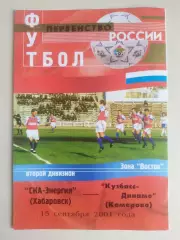 Ска(Хабаровск) - Кузбасс(Кемерово). 2 дивизион. 15/09/2001.