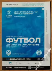 Динамо(Владивосток) - Амкар(Пермь). 2 лига. 28/02/2026.