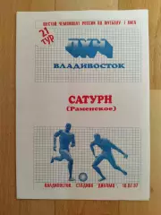 Луч(Владивосток) - Сатурн(Раменское). 1 лига. 10/07/1997.
