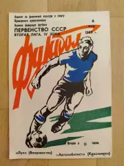 Луч(Владивосток) - Иртыш(Омск). 2 лига. 15/09/1988.