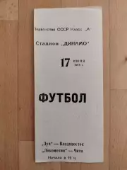 Луч(Владивосток) - Локомотив(Чита). 2 лига. 17/07/1975.