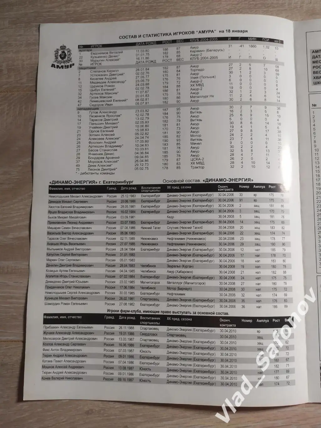 Амур(Хабаровск) - Динамо(Екатеринбург). Высшая лига. 3-4/02/2006 1