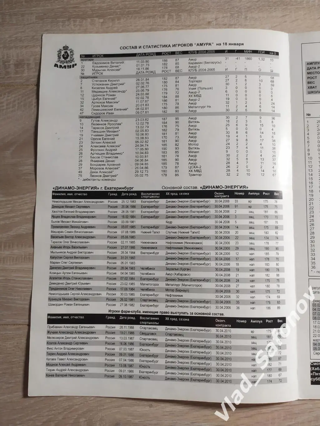 Амур(Хабаровск) - Динамо(Екатеринбург). Высшая лига. 3-4/02/2006 1