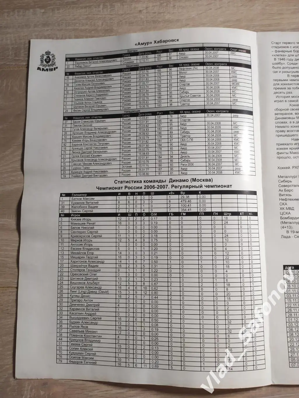 Амур(Хабаровск) - Динамо(Москва). Суперлига. 22/10/2006 1