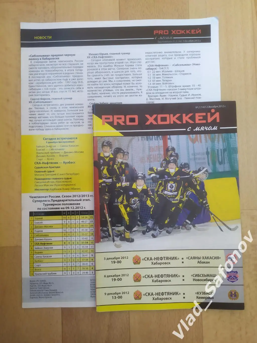 Ска-Нефтяник(Хабаровск) - Саяны(Абакан) /Сибсельмаш(Новосибирск) /Кемерово. 2012