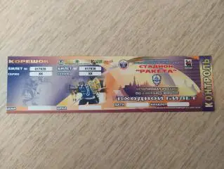 Билет. Хоккей с мячом. Динамо(Казань).