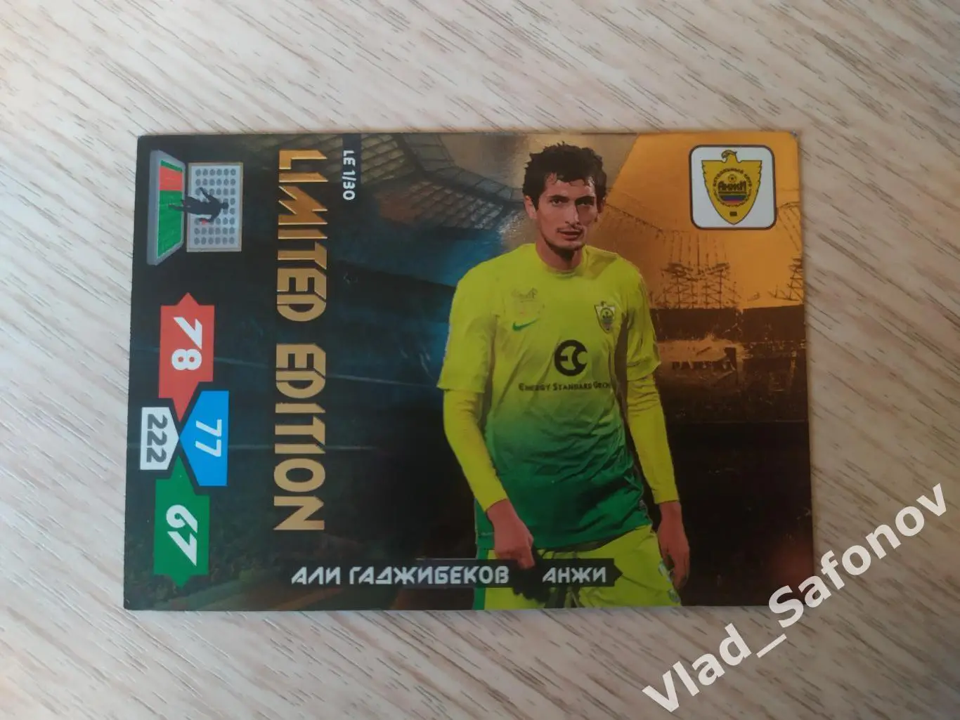 Карточка. Али Гаджибеков. Анжи(Махачкала). РПЛ 2013/2014.