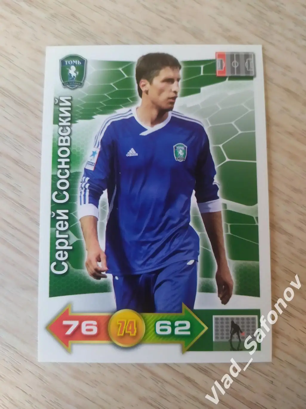 Карточка. Сергей Сосновский. Томь(Томск). РПЛ 2011/2012.