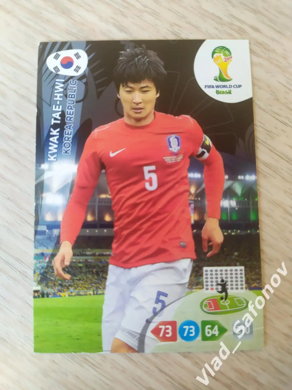 Карточка. Квак Тхэ Хви(Южная Корея). Чемпионат мира. Бразилия 2014.