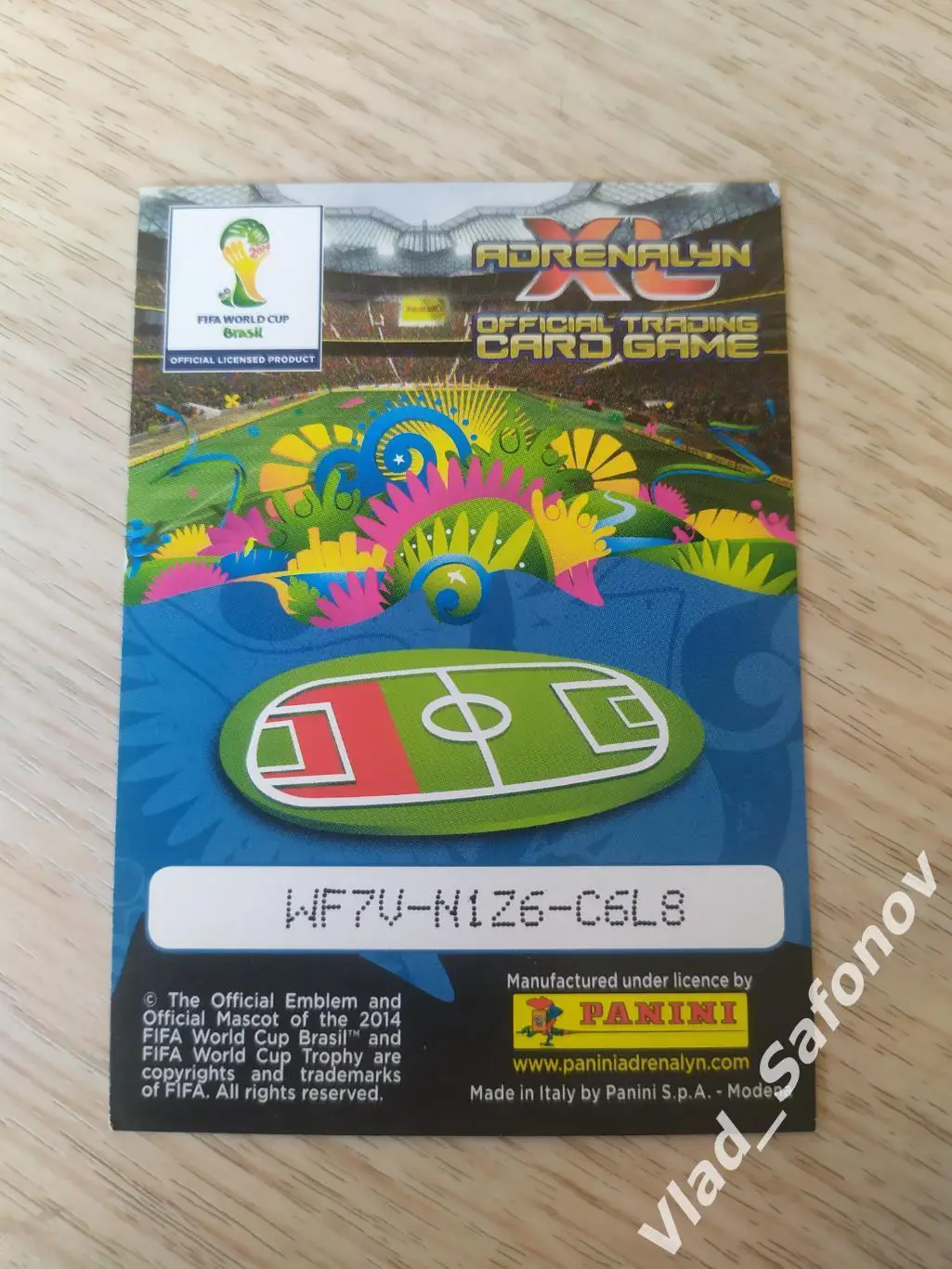 Карточка. Квак Тхэ Хви(Южная Корея). Чемпионат мира. Бразилия 2014. 1