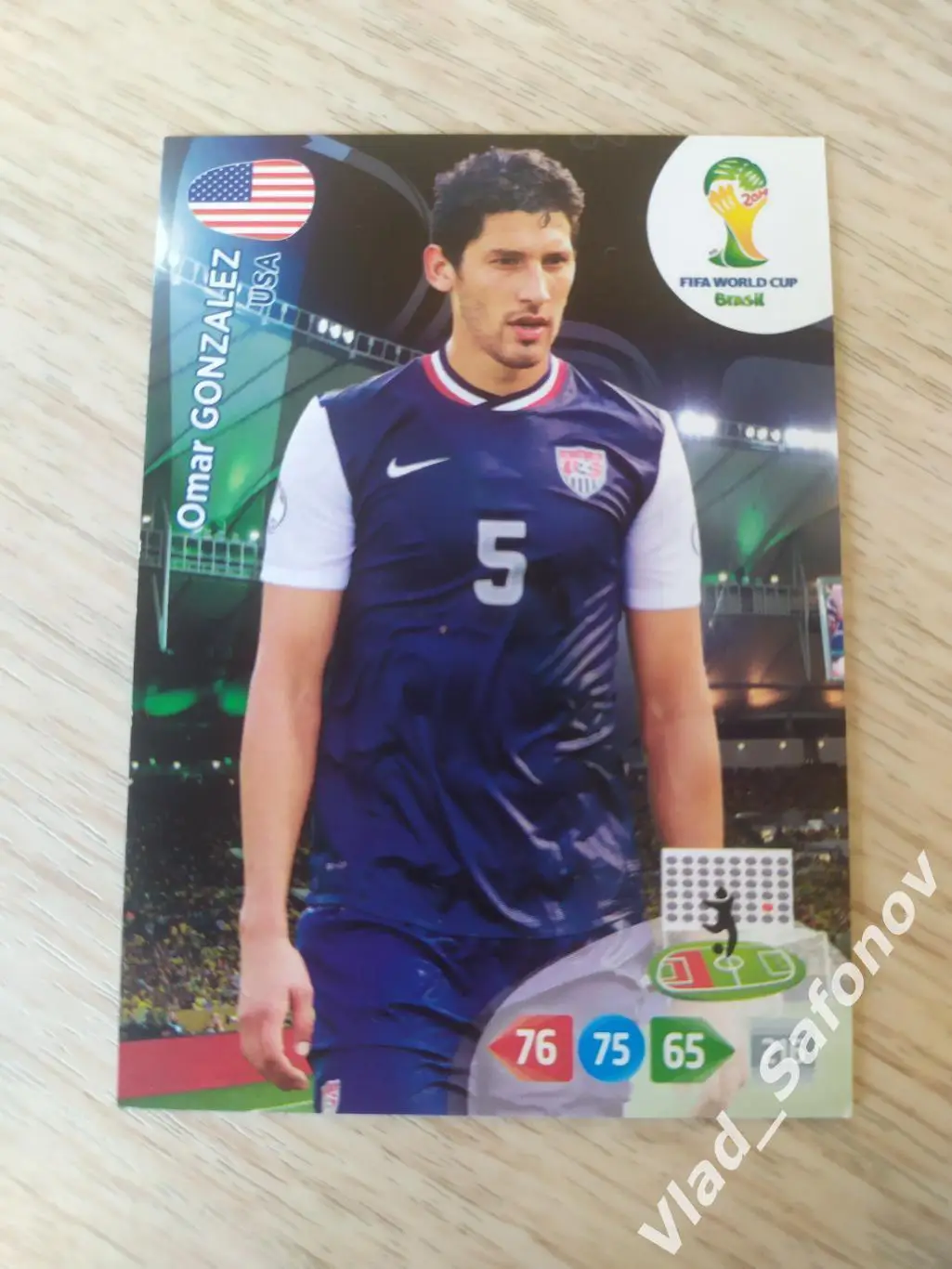 Карточка. Омар Гонсалес(США). Чемпионат мира. Бразилия 2014.