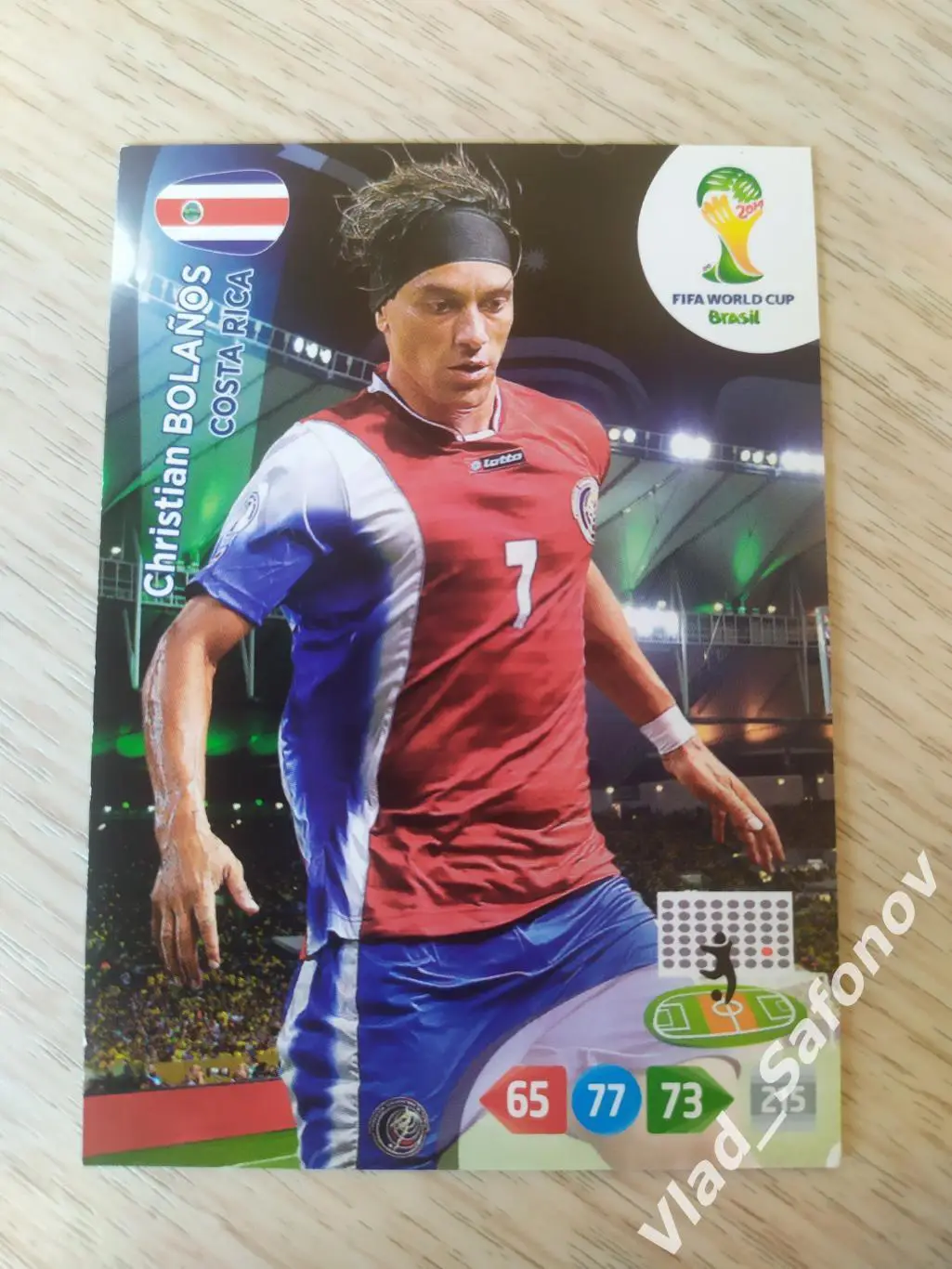 Карточка. Кристиан Боланьос(Коста-Рика). Чемпионат мира. Бразилия 2014.