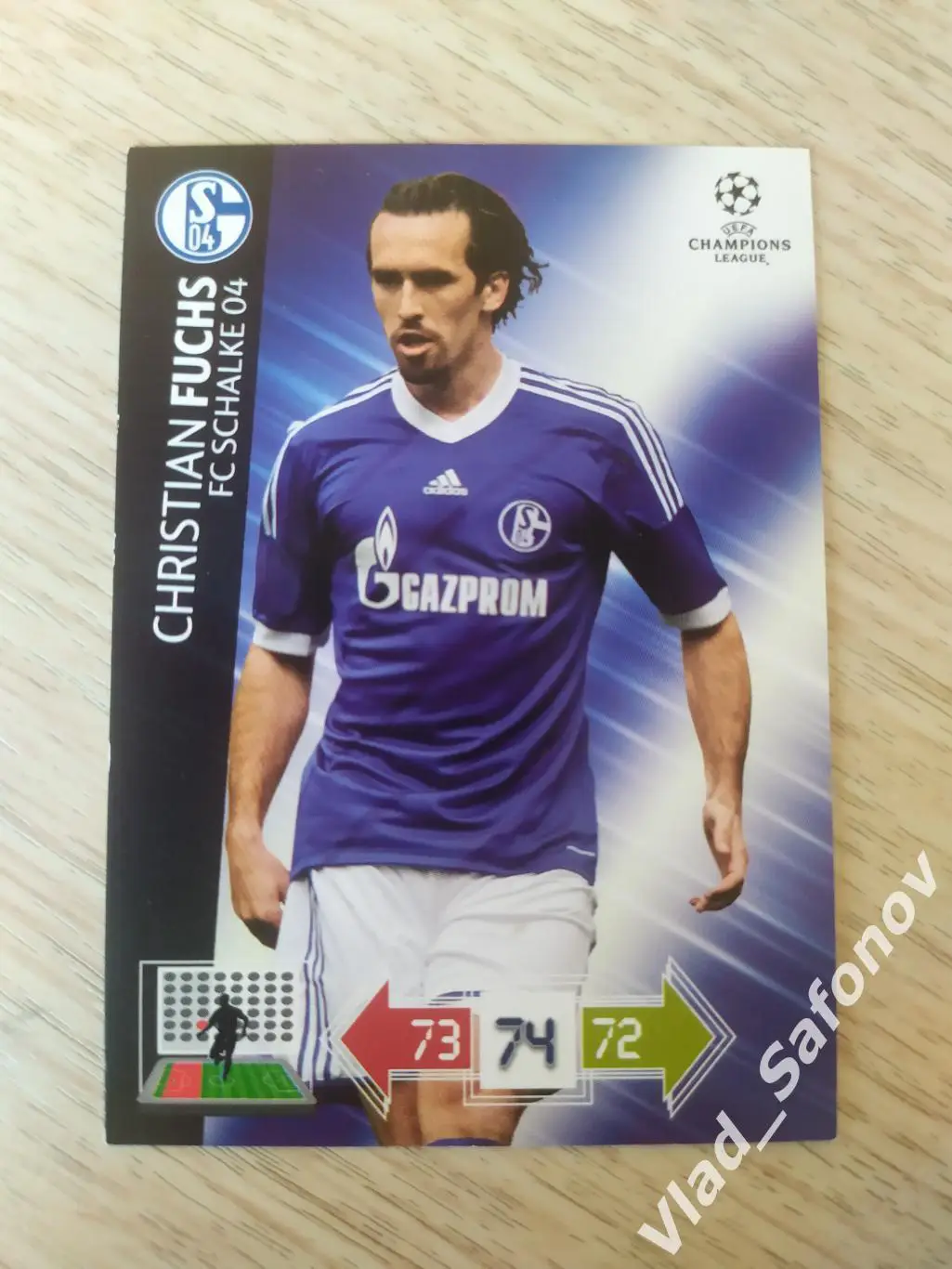 Карточка. Кристиан Фукс(Шальке 04). Лига чемпионов 2012/2013.