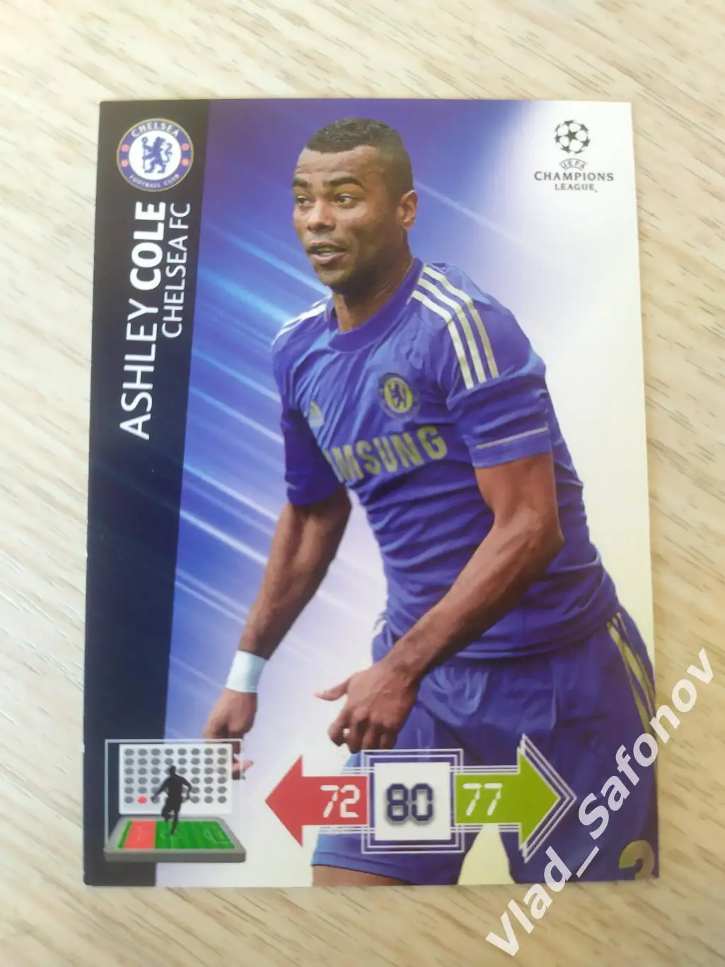 Карточка. Эшли Коул(Челси). Лига чемпионов 2012/2013.