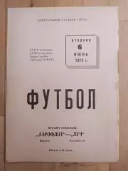 Аэрофлот(Иркутск) - Луч(Владивосток). 2 лига. 06/06/1972.