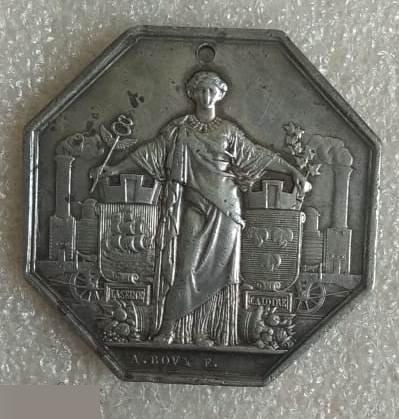 Медаль, ЖД, Железная Дорога, из Парижа в Орлеан, Париж, Орлеан, Серебро, 1838 год, 36х36 мм. 3