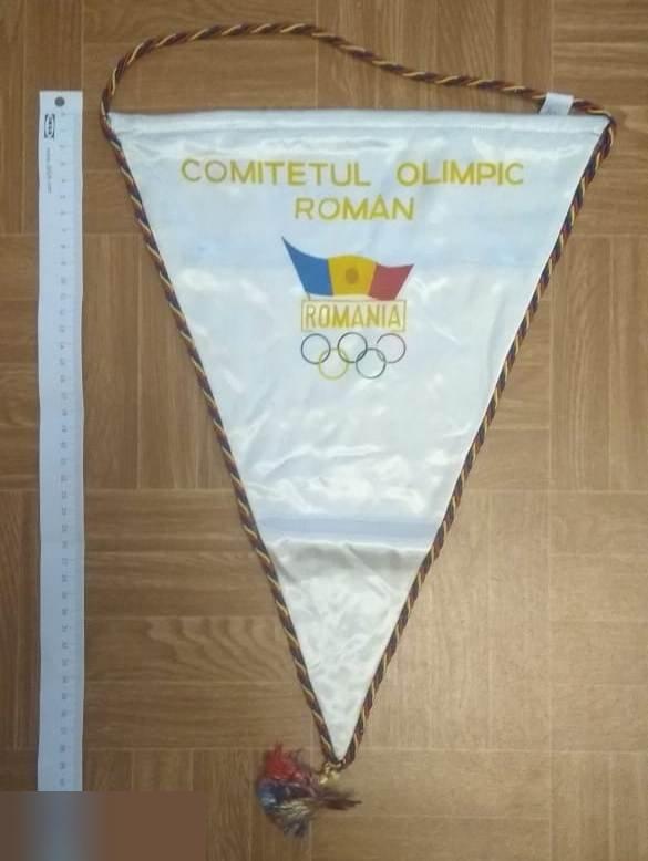 Вымпел, Вымпела, Спорт, Олимпиада, Олимпийский Комитет, Румыния, С Гербом