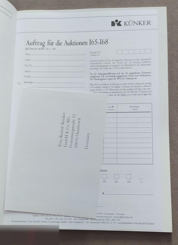 Аукционник, Аукционный Дом, KUNKER, Кюнкер, Номер 167, 2010 год, Берлин, Германия, 1