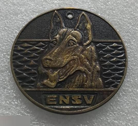Медаль, Жетон, Собаки, Собака, Федерация, ENSV, Служебное Собаководство, Овчарка, 
