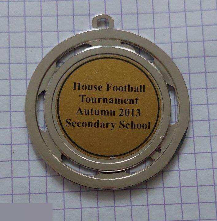 Медаль, Спорт, Футбол, Образование, Школа Футбола, 2013 год, Серебро № 1 1