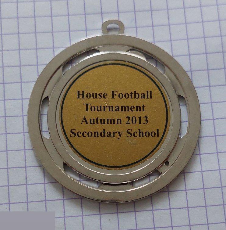 Медаль, Спорт, Футбол, Образование, Школа Футбола, 2013 год, Серебро № 2 1