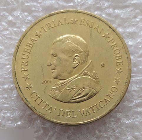 Монета, Жетон, Европа, Ватикан, Пробные Евро, 2006 год, 20 Евро Центов, Иоан Павел II, Лот № 2