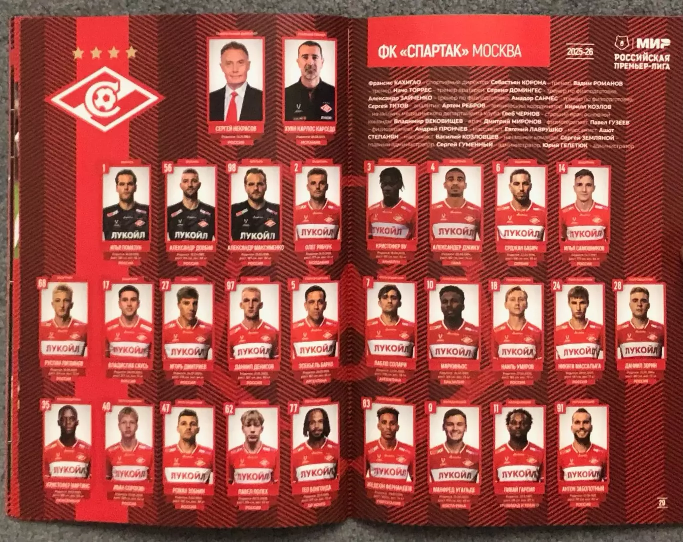 Спартак Москва - Ахмат Грозный, 19.04.2026 + Стартовый Протокол 6