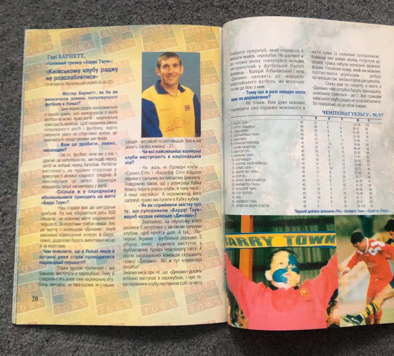 Динамо Киев - Барри Таун Уэльс, 23.07.1997 4