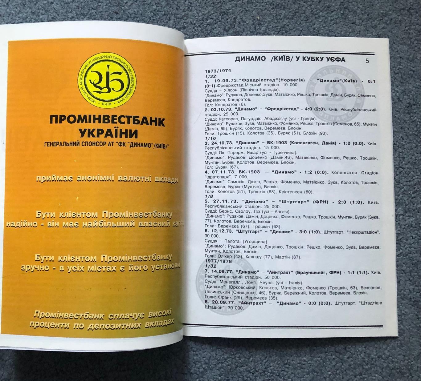 Динамо Киев - Ксамакс Швейцария, 10.09.1996 3