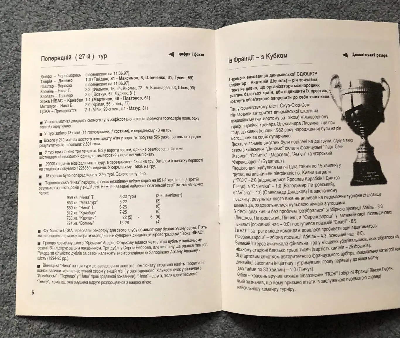 Динамо Киев - Звезда Кировоград, 30.05.1997 с отчетом 3