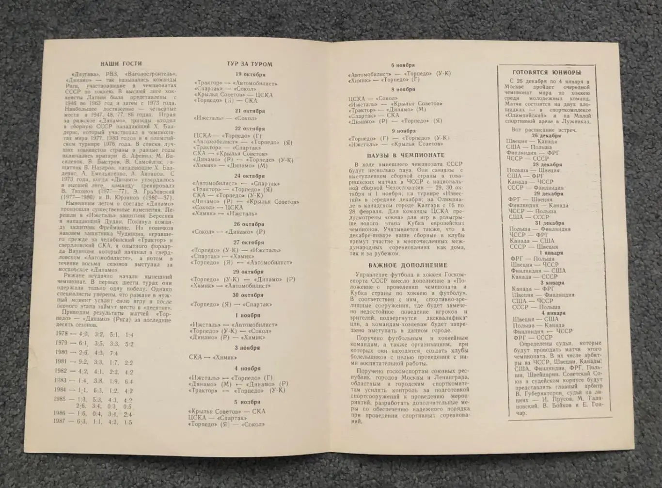 Торпедо Горький - Динамо Рига, 19.10.1987 2