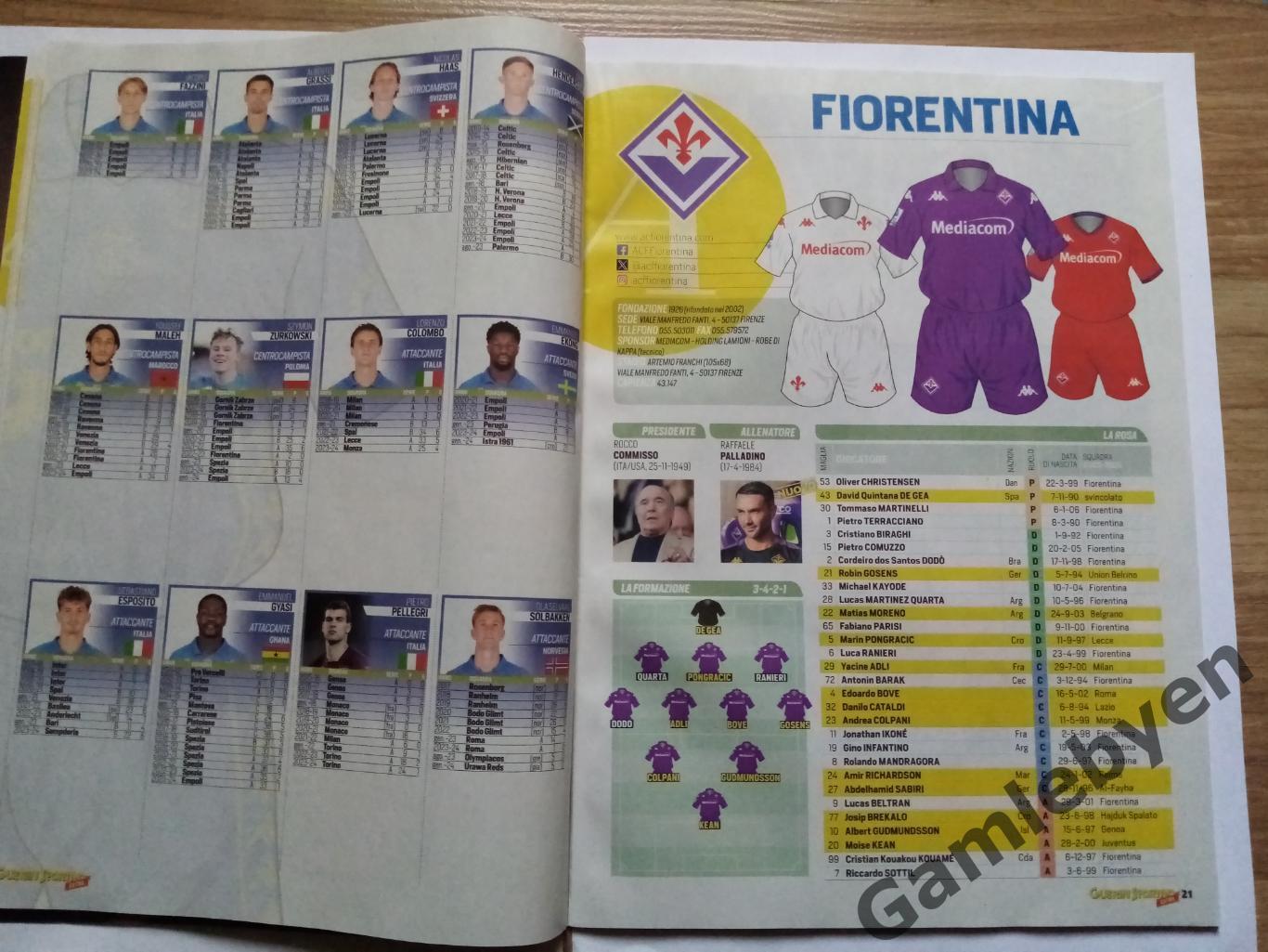 Приложение к Guerin sportivo, Calcio Italia 24/25 2