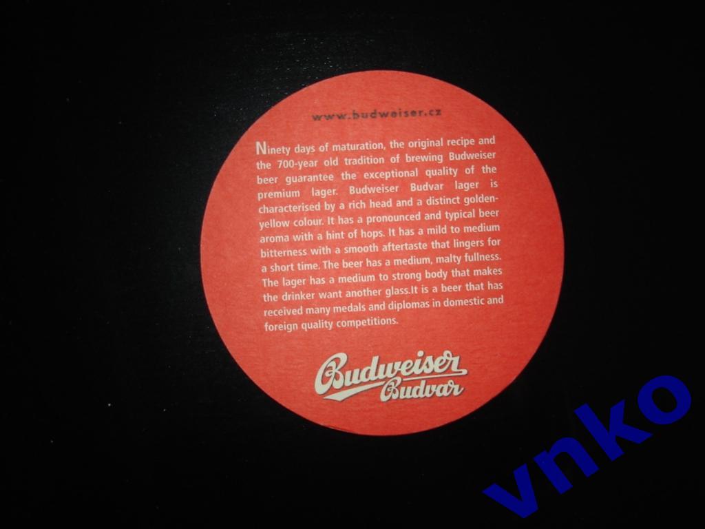 Бирдекель-подставка под пиво Budweiser 1