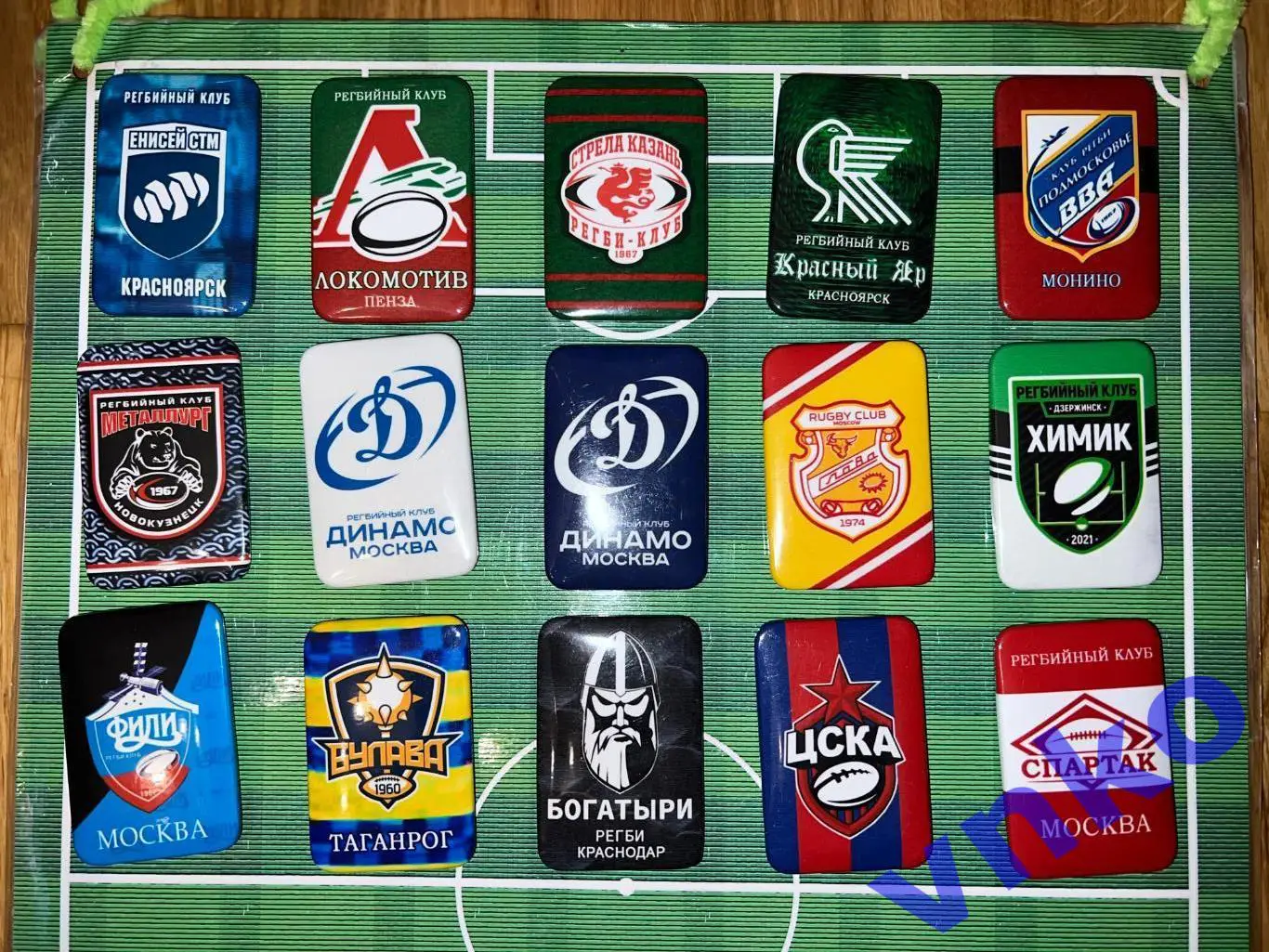 Металлический значок, Регби-клуб Химик Дзержинск, Нижегородская обл. 40х60 мм 2