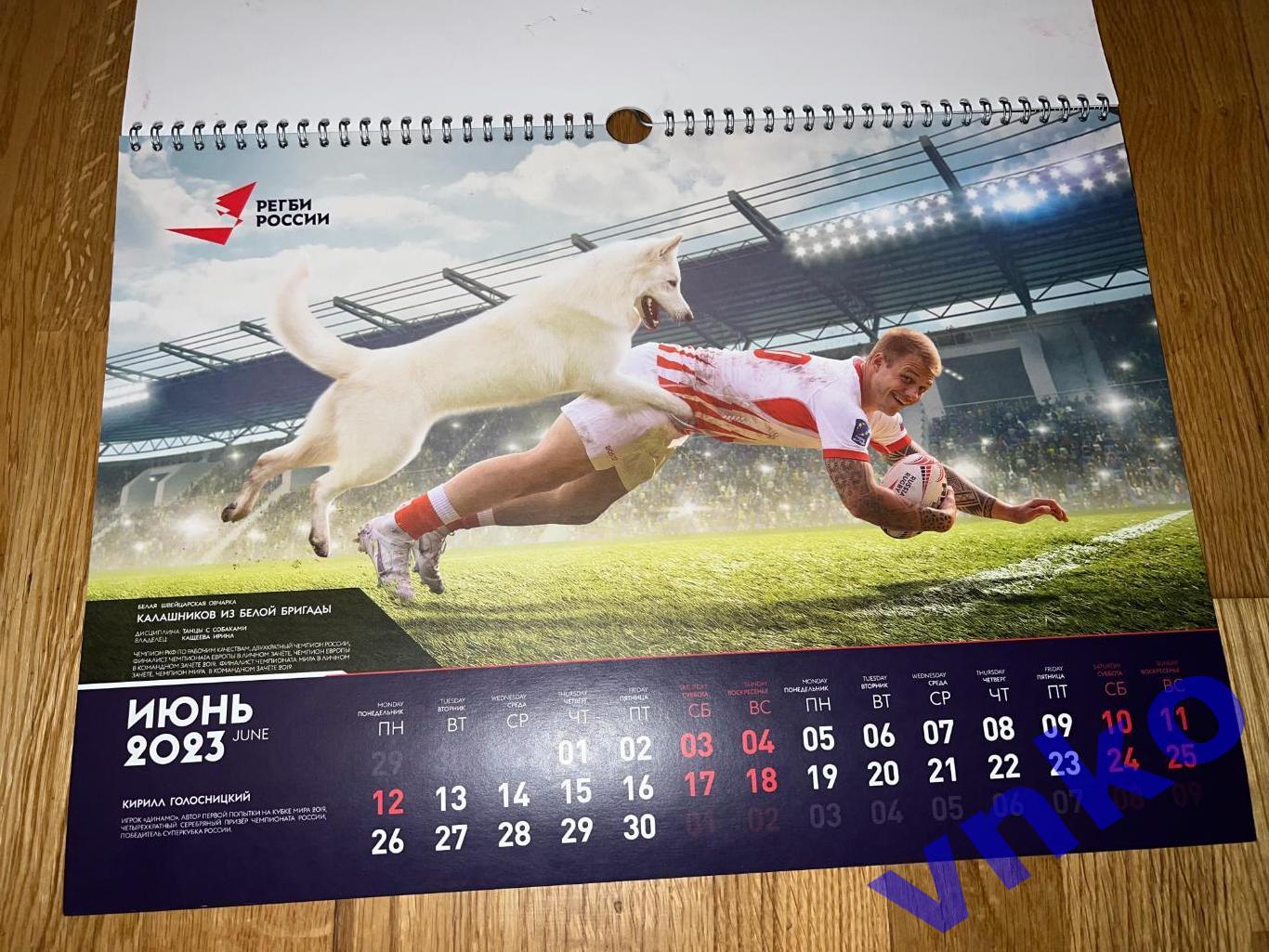 Настенный календарь Федерации Регби России - 2023 год, формат А3 1