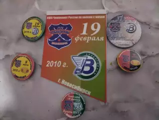 ХОККЕЙ С МЯЧОМ 2009-2015 ВОДНИК,-7 ЗНАЧКОВ,МУРМАН-2 ЗНАЧКА,1 ВЫМПЕЛ-ВОДНИК.