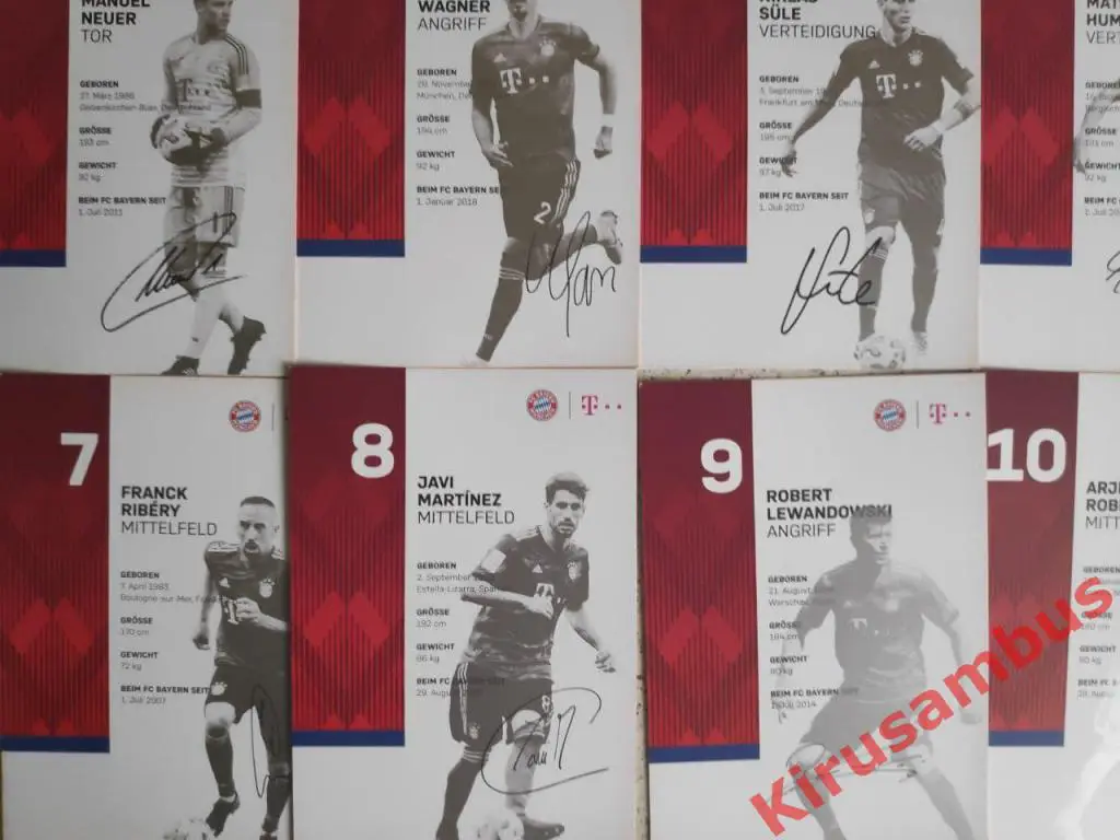 Автограф принты всей команды Бавария (Мюнхен) 3