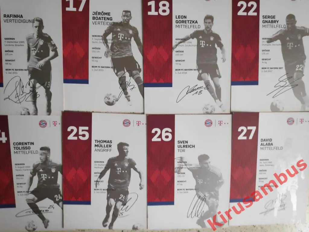 Автограф принты всей команды Бавария (Мюнхен) 7