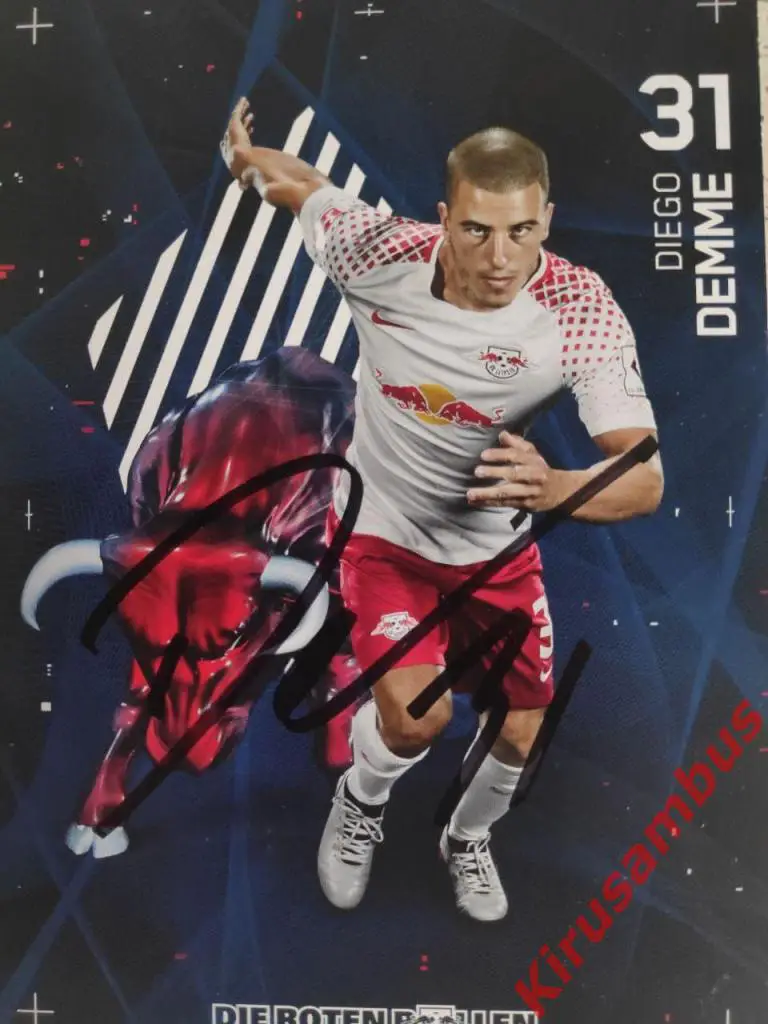 Оригинальные автографы футболистов РБ Лейпциг