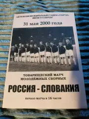 Товарищеский матч Россия U-21-Словакия U-21 (31.05.2000)