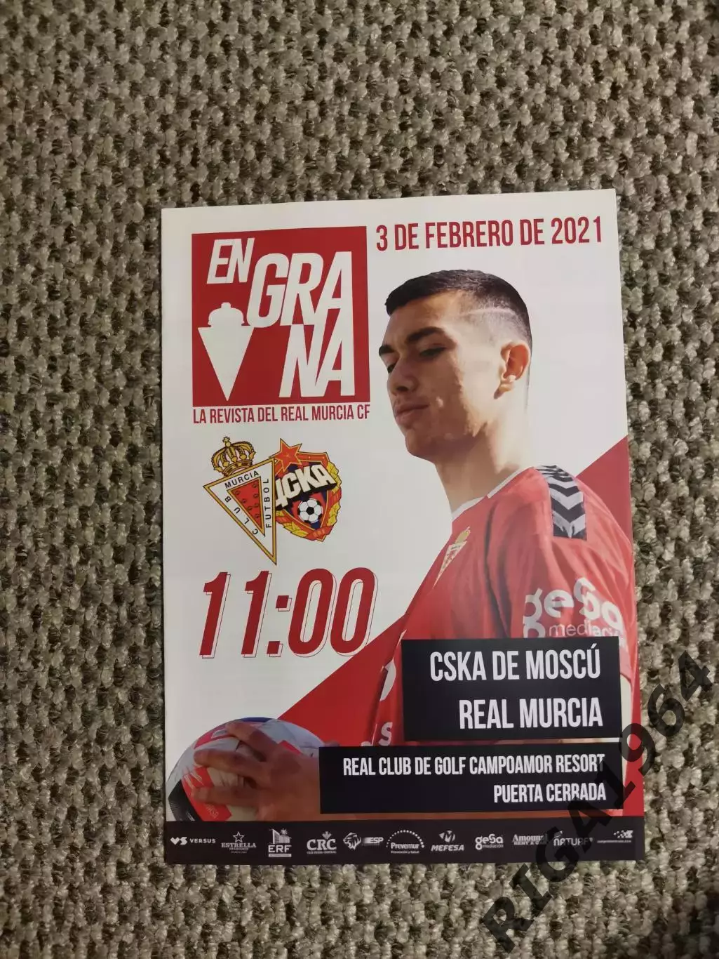 Тов. матч Мурсия Испания-ЦСКА Москва 03.02.21 (Компаомор, Испания)