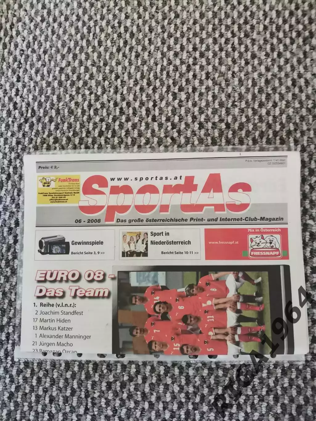 Чемпионат Европы 2008 Газета Sportas (Австрия)